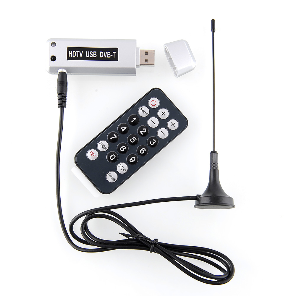 Digital TV HDTV USB DVBTV Tuner Recorder Receiver Antenna for Computer