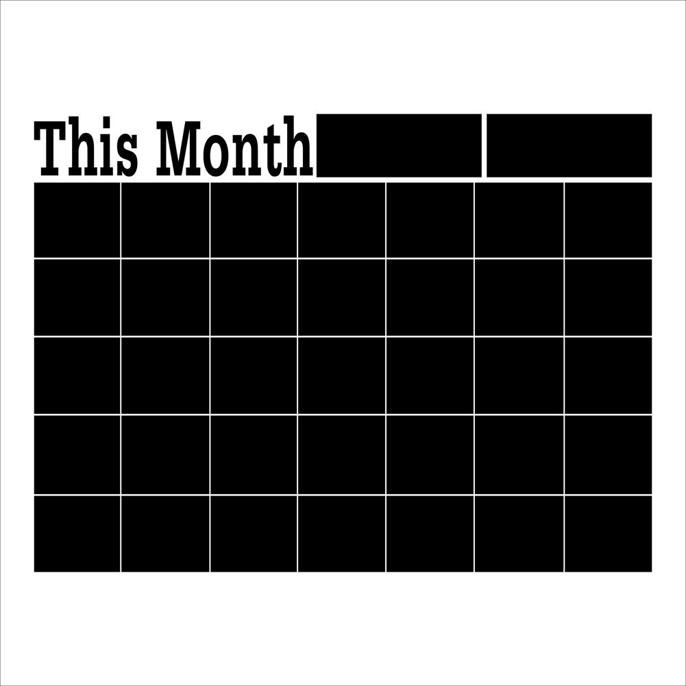 Monthly chalkboard Board Blackboard Wall Sticker Decor Month Plan ...