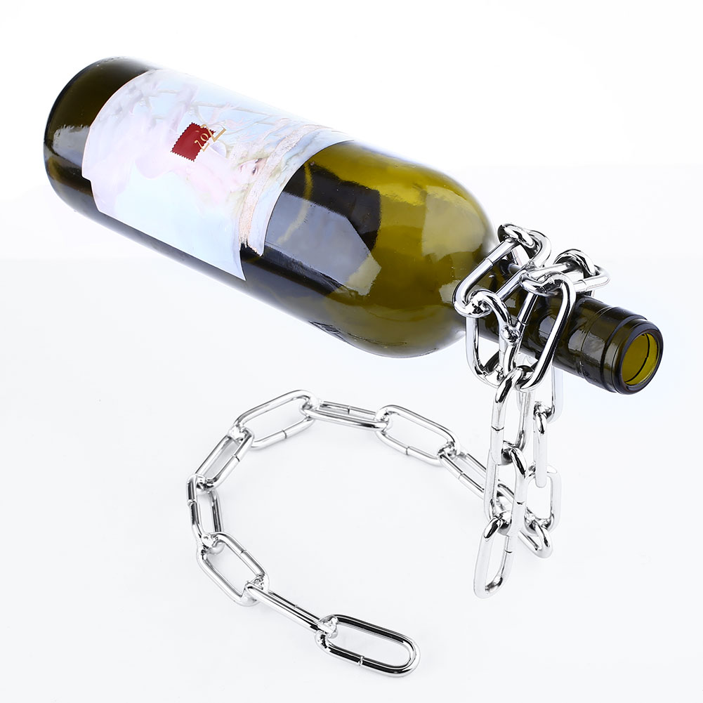 Floating Magic Chain Wine Bottle Holder Alcohol Champagne Rack Illusion