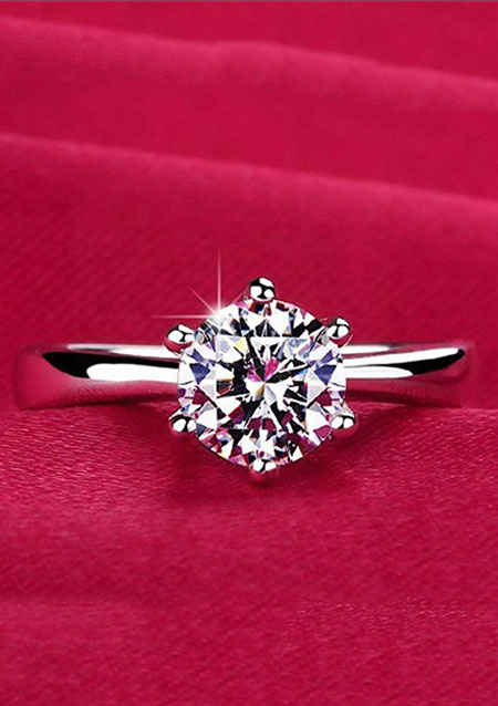 Silver Plated Wedding Ring 925 sterling silver plated cubic zirconia wholesale Silver Plated Wedding Ring 925 sterling silver plated cubic zirconia wholesale