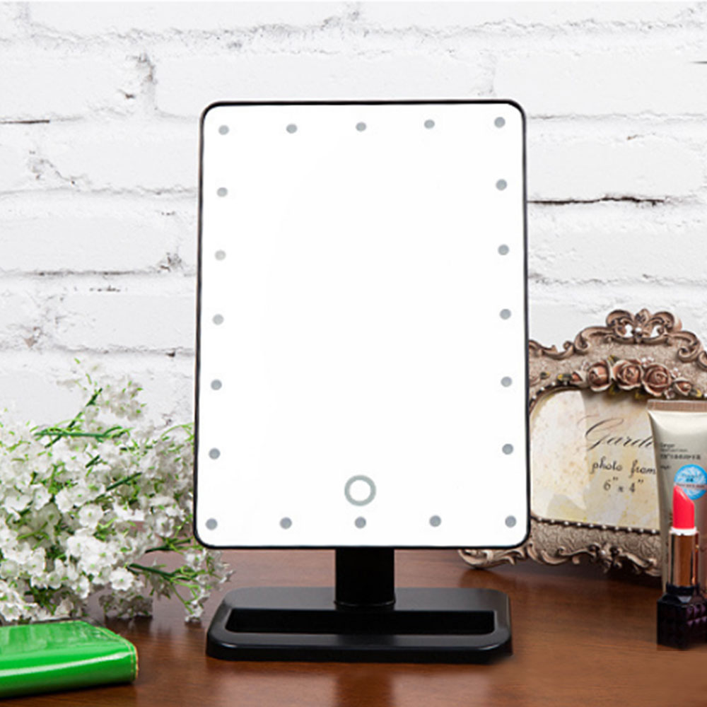 Make Up Vanity Illuminated Desktop Table Makeup Stand Mirror with 21 LED Light eBay