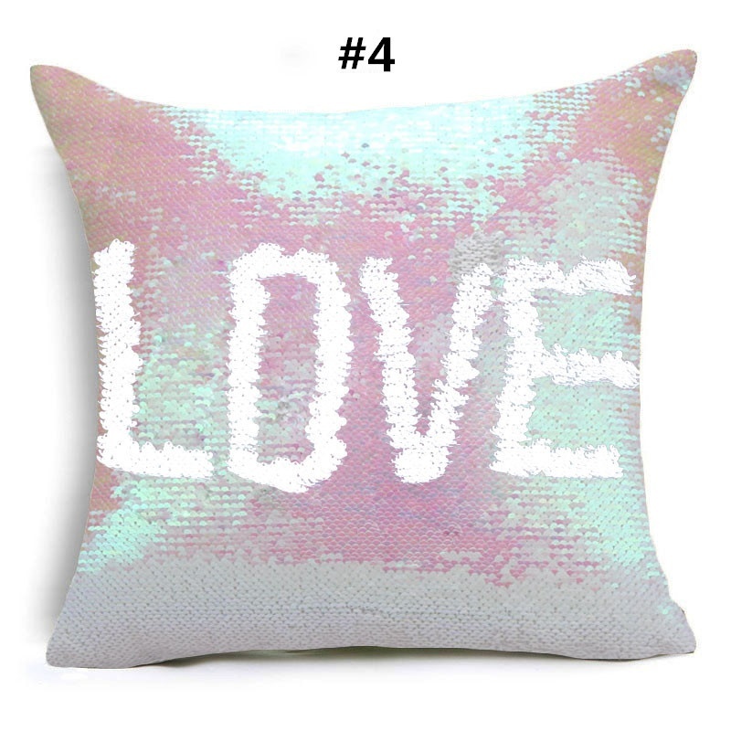 Sofa Decor Mermaid Sequins Throw Pillow Case Decorative Cushion Cover Gift eBay