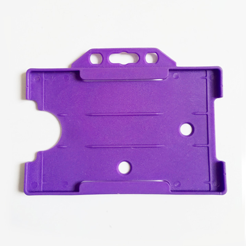 Plastic ID Card Badge Case Cover Holder with J Clip Lanyard Strap