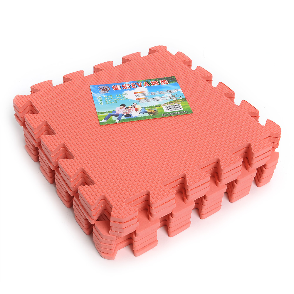 Set of 9pcs Interlocking Puzzle Floor Foam Gym Mats Thick Squares Tile