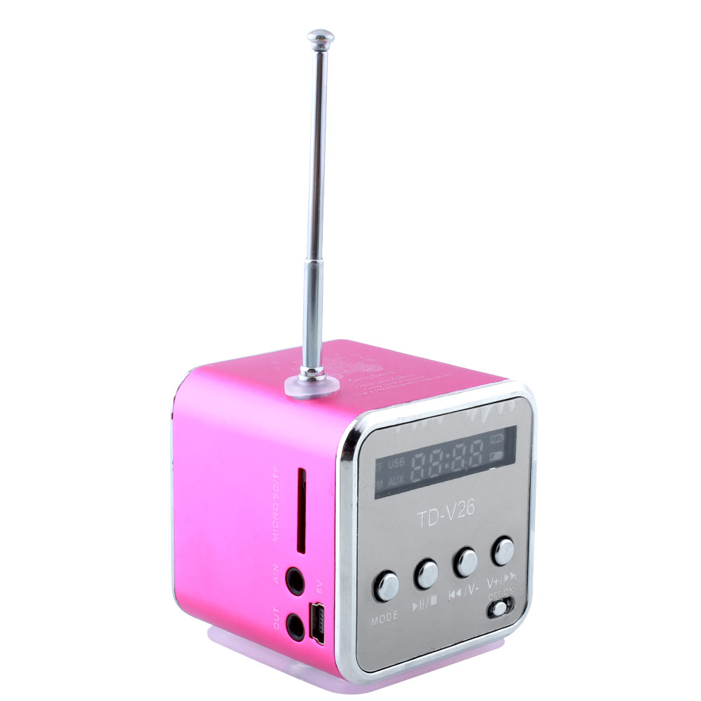 Hot 3color TF Mini USB Speaker Music Player Portable FM Radio For iPod
