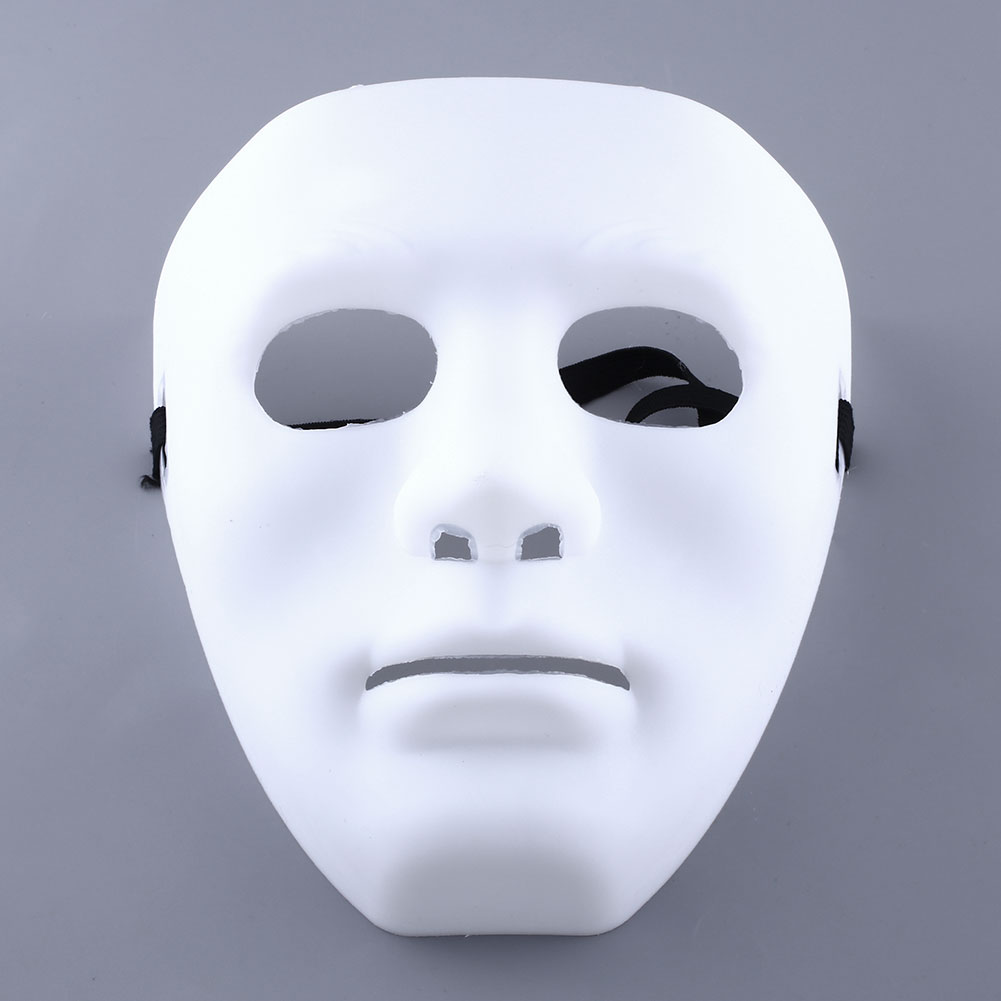 Scary White Face Halloween Masquerade Mime Face Mask Cosplay Ghost DIY