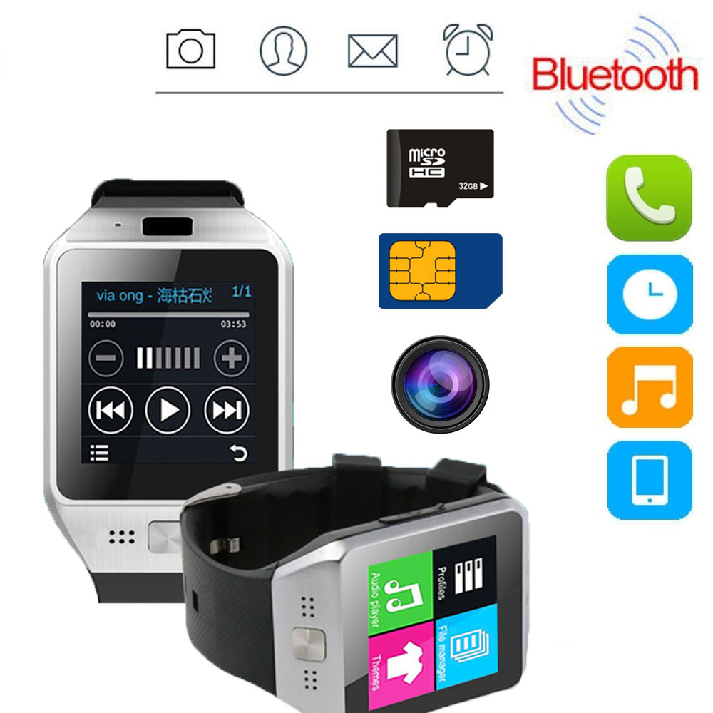 JV08S Bluetooth Smart Watch SIM Card Camera For Android Samsung iphone