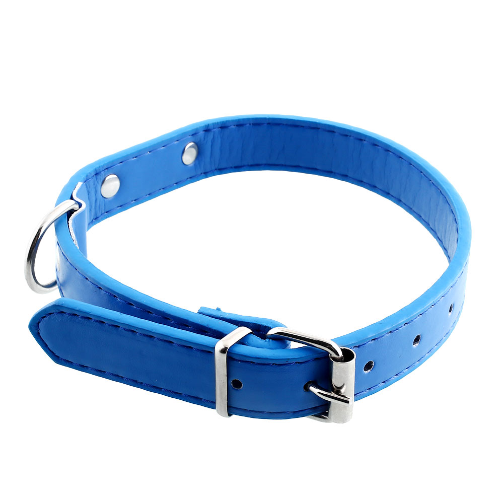 PU Leather Collars Dog Pet Cat Puppy Neck Strap Buckle Adjustable Belt