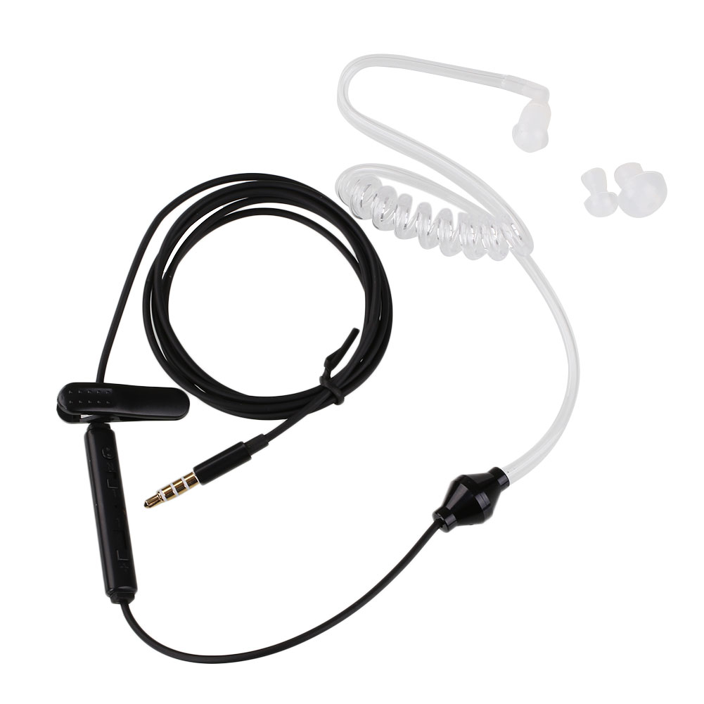 3.5mm Wired AntiRadiation Air Tube Headset In Ear Spiral Earphone w